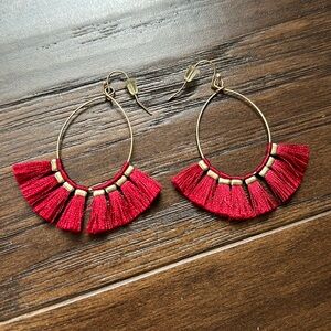 Red earrings-wore 1x!